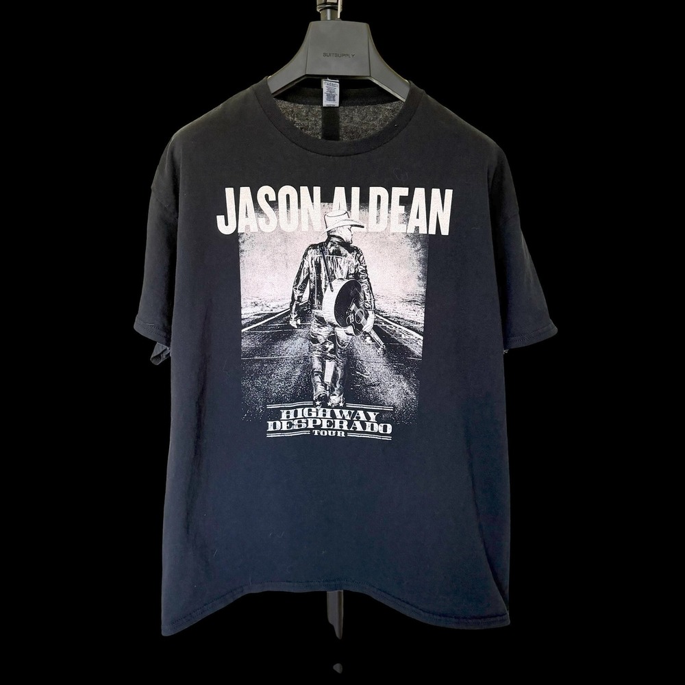 Jason Aldean Highway Desperado Tour T-Shirt Black Concert Tee XL